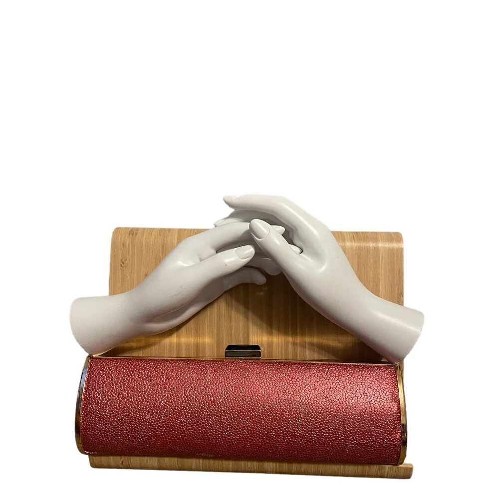 Pink and‎ gold  Box clutch, NWOT